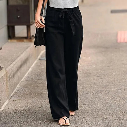 Elastic Loose Cotton Trousers