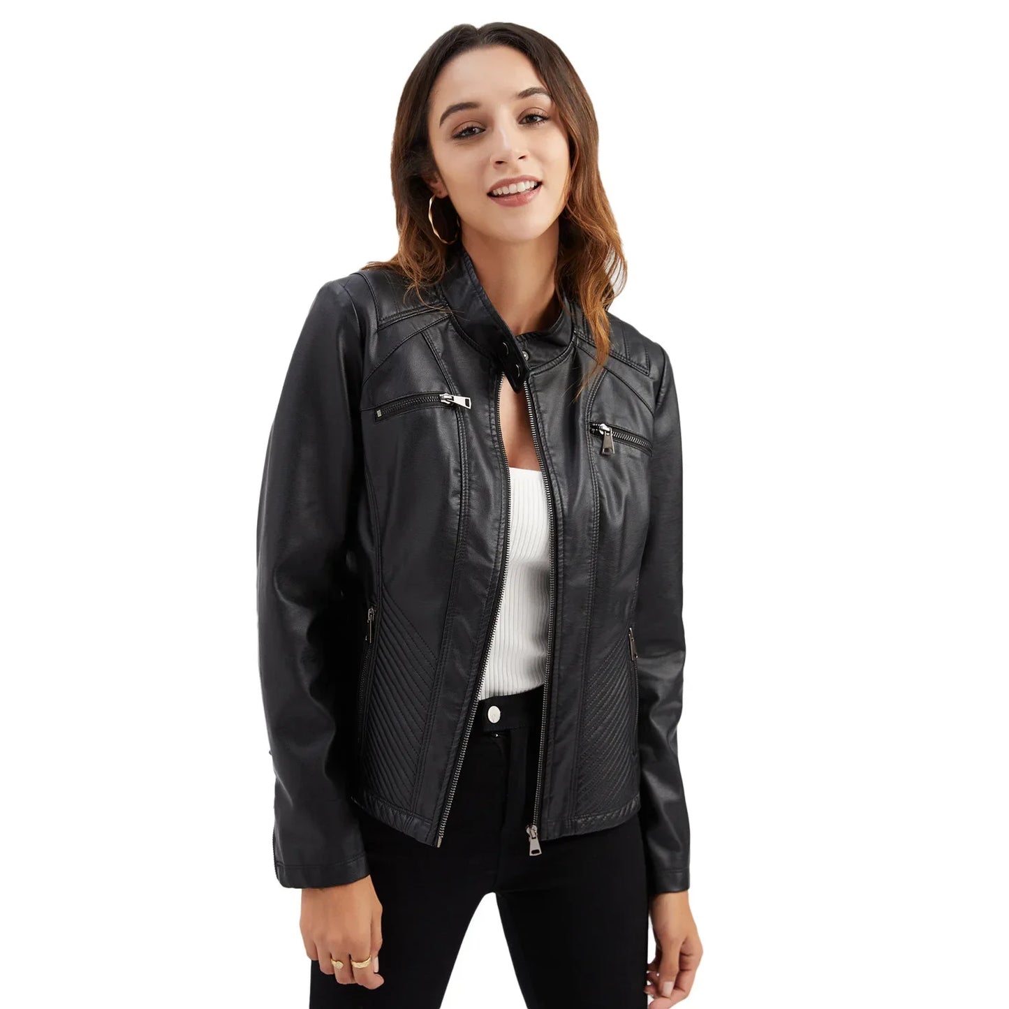 Women's PU Leather Jacket